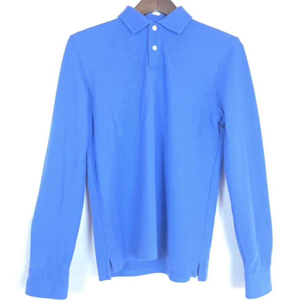 Peter Manning Men's S Polo Blue Long Sleeve Pima Cotton Preppy See Sizing Below